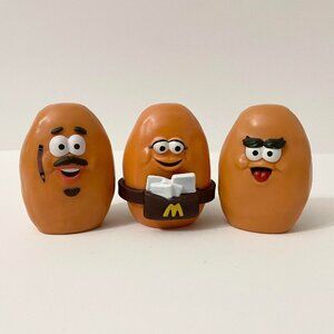 Lot of 3 McNugget Buddies Mail Carrier Mustache Pencil on Face Toys